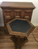 Small Storage Cabinet and Hexagon and Slate Side Table (LPO)