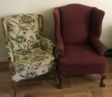 (2) Upholstered Wingback Chairs (LPO)