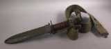 U.S.M. 8A1 Carbine Bayonet w/Scabord and Belt