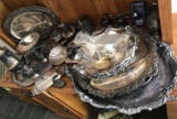 Large Lot of Silverplate #2 with Wallace Covered Butter Dish with Glass Insert (LPO)