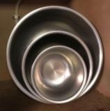 (3) Nesting Vollrax Heavy Duty Stainless Mixing Bowls