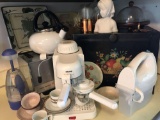 Assorted Kitchenware Lot with Bread Box (LPO)