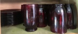 Ruby Red Glasses & Plates (LPO)