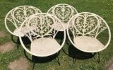 (4) Mid-Century Wicker Bucket Chairs (LPO)