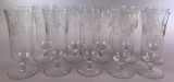 (10) Etched Crystal Parfait Glasses (LPO)
