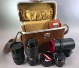 (3) Sigma Camera Lens with Case and Accessories