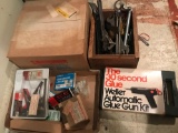 Glue Gun, Stapler Gun and Staples, Pry Bars, Pipe Wrench and more (LPO)