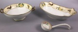 R C Nippon Handled Bowl and Tray with unmatched Spoon