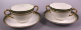 (2) T & V Limoges Bullion Bowls and Saucers