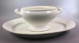 Antique Ironstone Handled Tureen with Underplate (LPO)