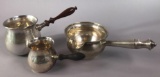 (3) Sterling Sauce Pots