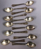 (11) Sterling Silver Demitasse Spoons