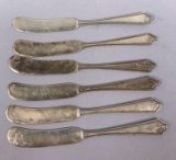 (6) Sterling Silver Butter Knives