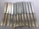 (12) Sterling Silver Handled Blunt Blade Dinner Knives