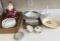Assorted Milk Glass, Bone Plates, Bone China Cream & Sugar and more (LPO)
