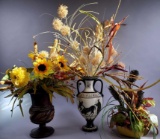 (3) Floral Arrangements with Decorative Vases (LPO)