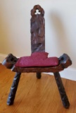Vintage Tripod Spanish Birthing Chair/Stool (LPO)