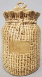 McCoy Burlap Bag Cookie Jar