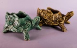 (2) McCoy Turtle Vases