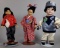 (3) Oriental Dolls with Stands