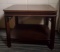 Chippendale Style Inlaid Wood Side Table with Glass Cover (LPO)