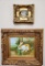 (2) Ornate Framed Rabbit Painting/Print