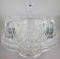 Covered Pressed Glass Pedestal Cake Plate