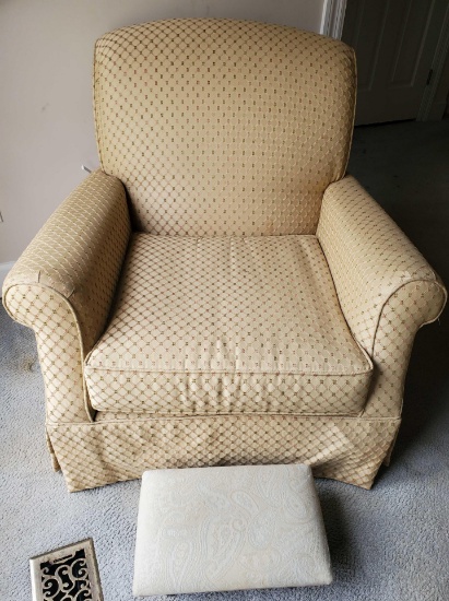 Club Chair & Small (unmatched) Footstool (LPO)
