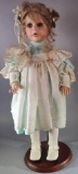 Handcrafted Porcelain Doll on Stand