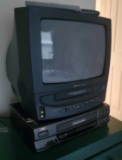 Curtis Mathis VHS TV with JVS VCR and Remotes (LPO)