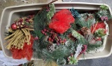 Tub of Christmas Sprays, Bows and Garlands (LPO)