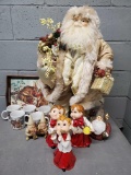 Large Santa, Carolers, Figurines, Tray with Mugs and More (LPO)