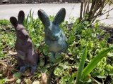 Yard Art 2 - (2) Rabbit Figurines (LPO)