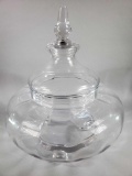 Large Clear Covered 3-Footed Compote