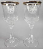 Pair of Etched Crystal 