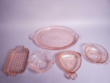 (5) Pc. Assorted Pink Depression Glass