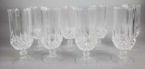 (8) Footed Crystal Water Goblets