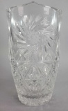 Etched Crystal Vase