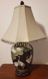 Oriental Ginger-jar Style Lamp with Shade (LPO)