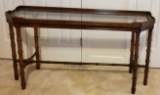 Lane 6-legged Bamboo-style Console Table with Glass (LPO)