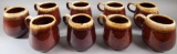 (9) McCoy 7025 Brown Drip Mugs
