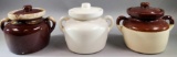 (3) McCoy Bean Pots w/ Lids