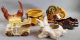 (6) Pottery Novelty Planters