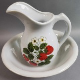 McCoy Strawberry Country Pitcher & Bowl