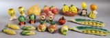 (12) Pair of Salt & Pepper Shakers Fruit and Veggie Themed