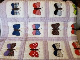 Butterfly Quilt - Hand sewn