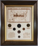 Framed Bicentennial Wagon Train Pilgrimage to Pennsylvania with Coins