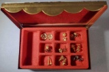 (9) Pair Assorted Small Pierced Earrings in Box