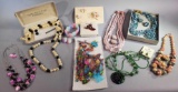 Assorted Necklace & Earrings Sets, Pin & Earring Set (Mixed clip & pierced)
