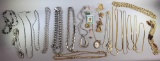 Costume Jewelry: Assorted Metallic Beads & Necklaces